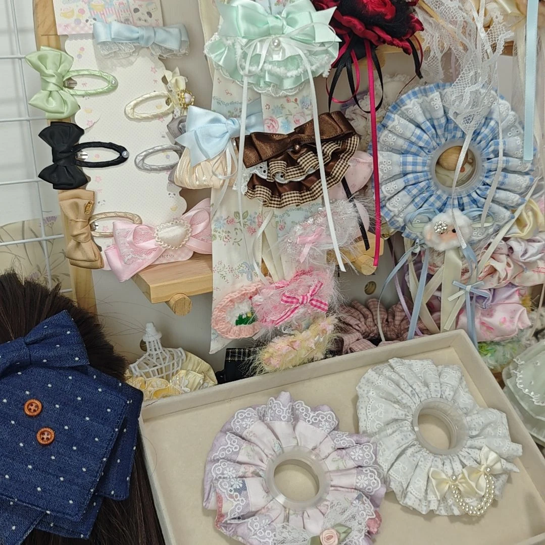 布艺铁合金手作发圈，蛋糕，枕头，蛮腰