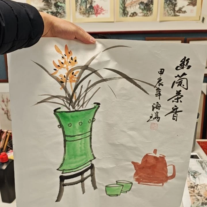 国画贾海瑞老师现场定制