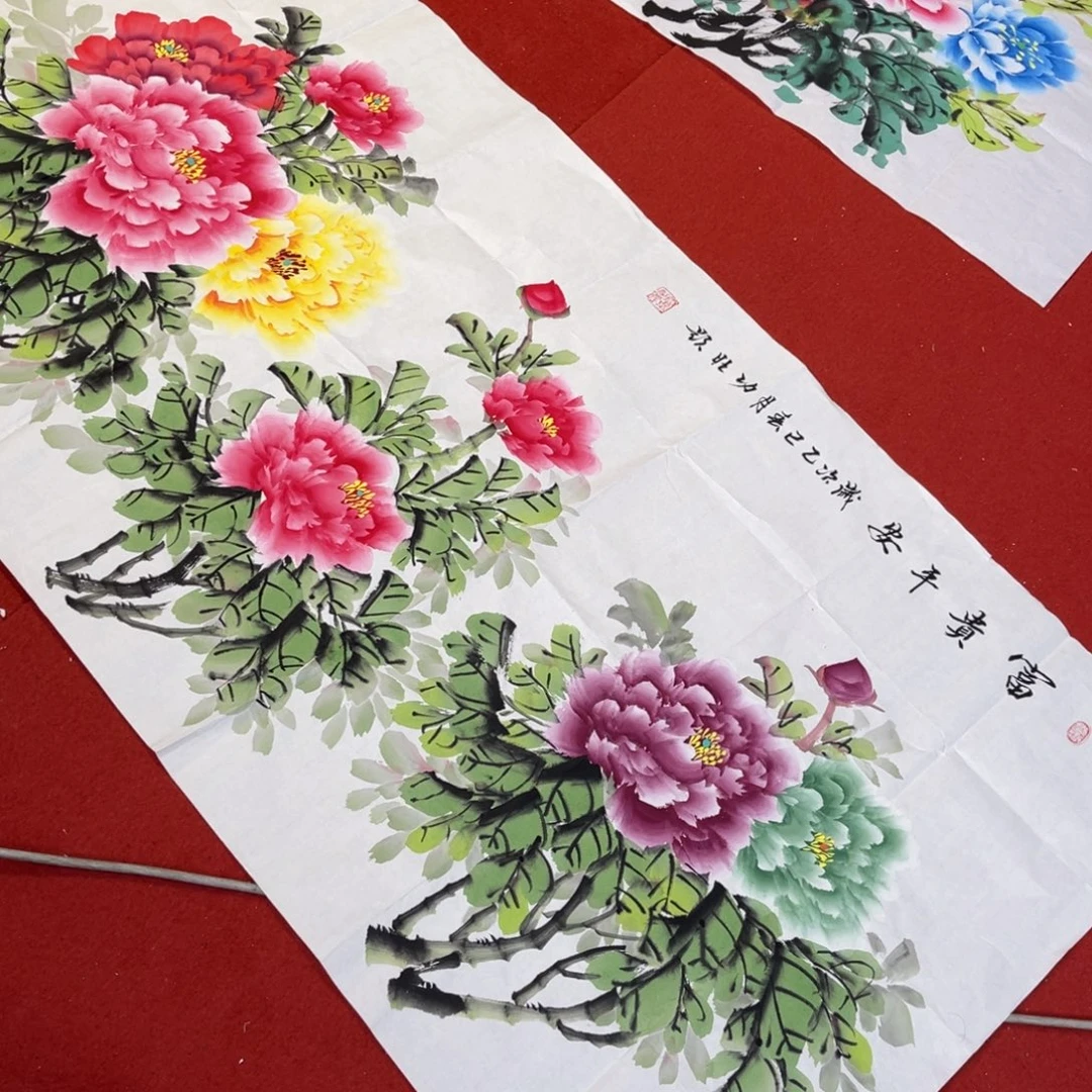 横款富贵平安画心小六尺的