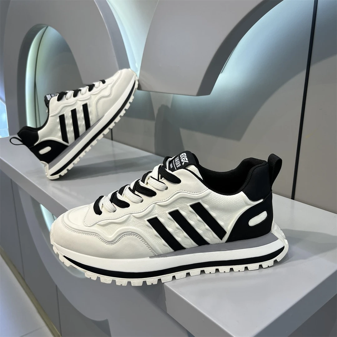 男鞋阿甘鞋2025夏季新款布面透气时尚潮鞋男士厚底男士透气运动鞋