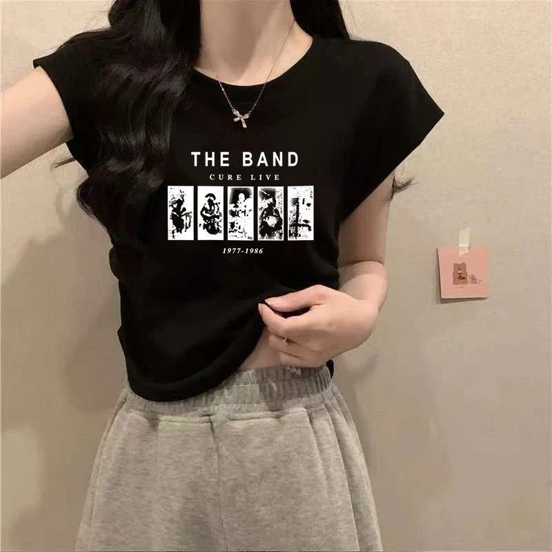 收腰褶皱正肩短袖t恤女2025夏季新款时尚百搭洋气显瘦打底衫上衣