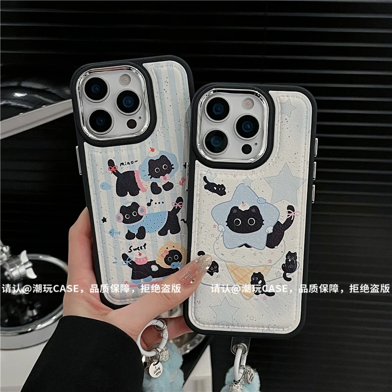 电镀镜框皮纹鼓包适用苹果17/iPhone/华为pura80手机保护壳防摔潮