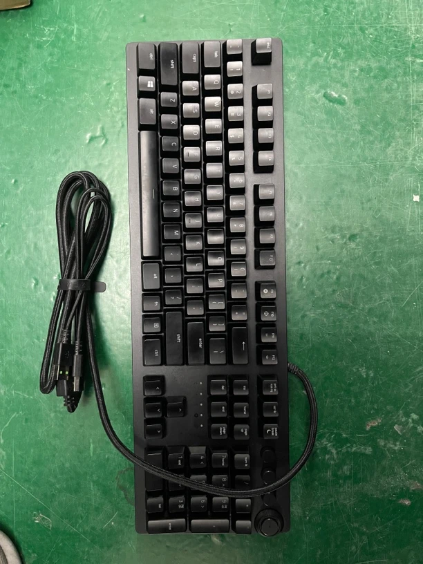 9新 Razer/雷蛇 F027HUNTSMAN ELITE 有线键盘 紫轴 编码F027
