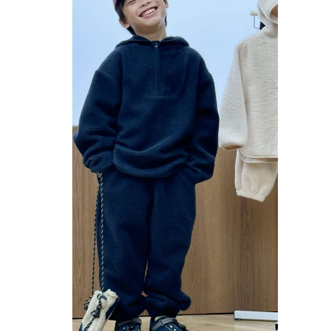 vilimama2024冬季加厚一体绒休闲运动套装V54375