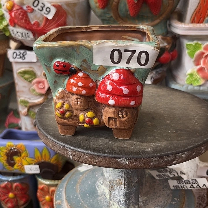 粗陶材质多肉花盆