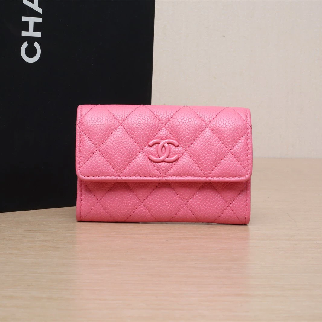 99新 Chanel/香奈儿 汤/P225992152 粉色  卡包
