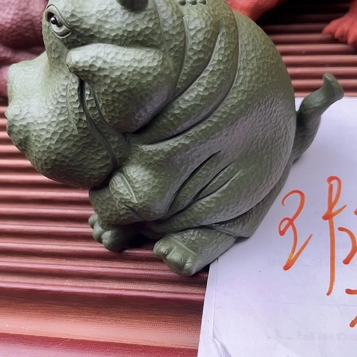 *****紫砂茶宠紫砂绿泥河马