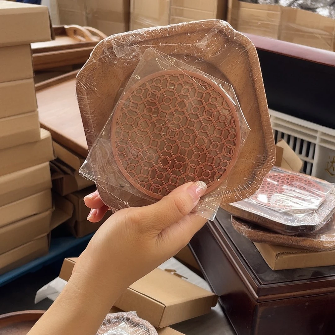 胡桃木实木杯垫@@@