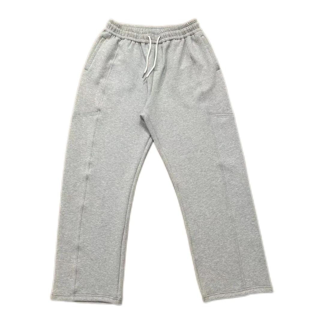 春夏太空棉结构休闲弯刀裤休闲长裤百搭抽绳