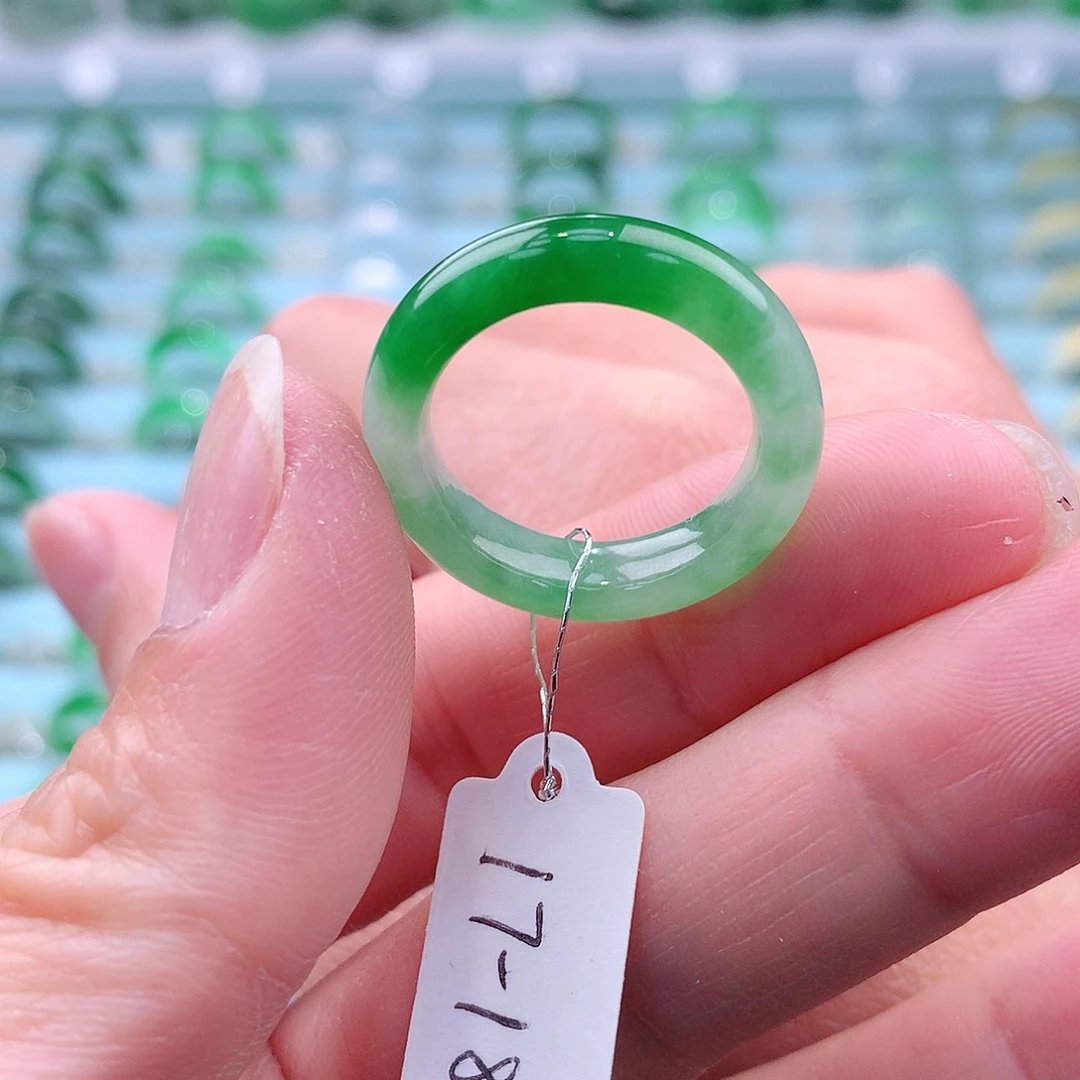 翡翠戒指未镶嵌A货缅甸翡翠