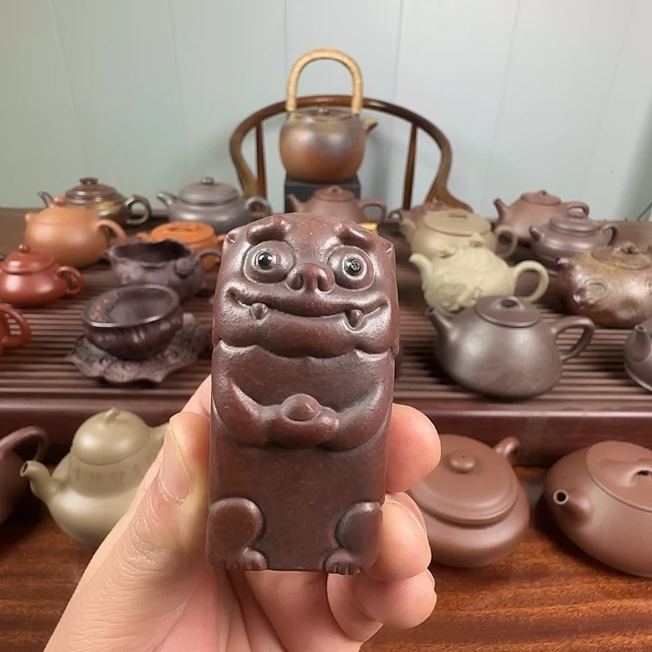 紫砂茶壶紫砂小狮子盖置