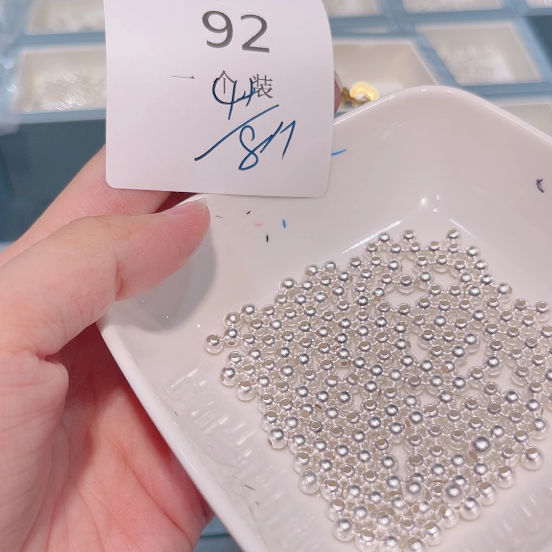 银S925镀金镶嵌珠宝半成品水晶92 。