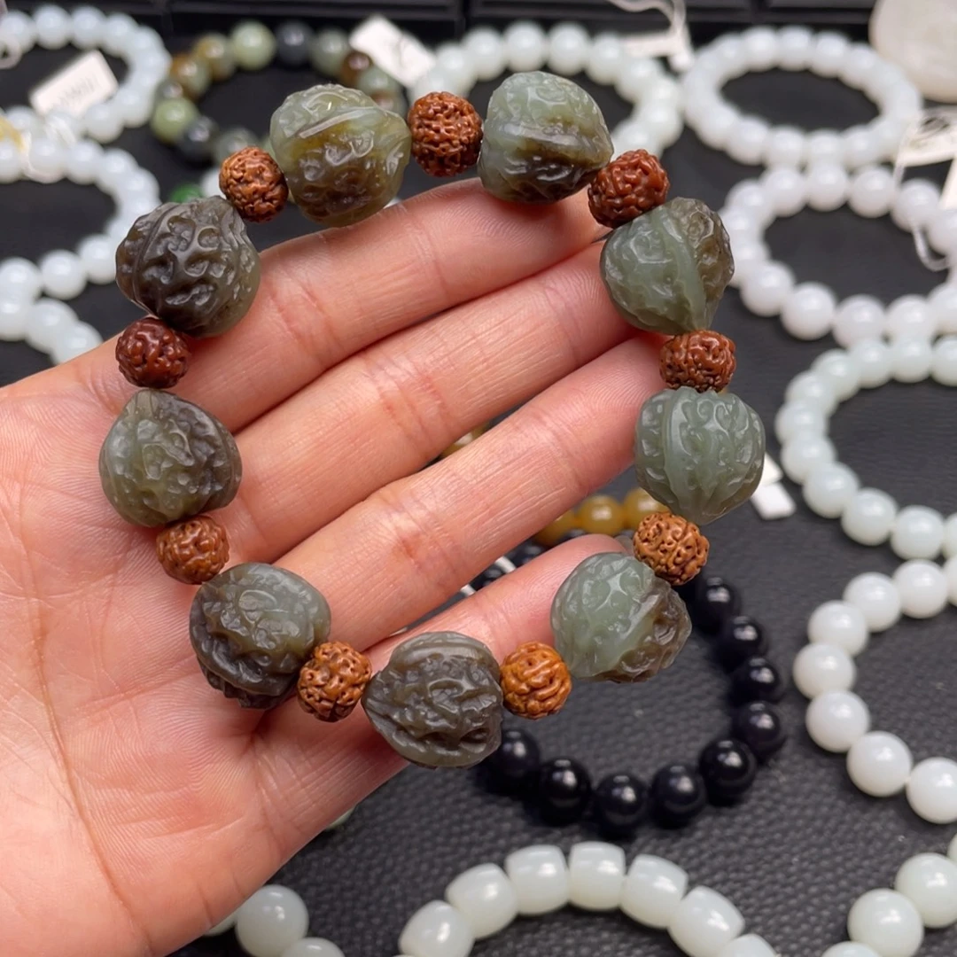 和田玉未镶嵌手链