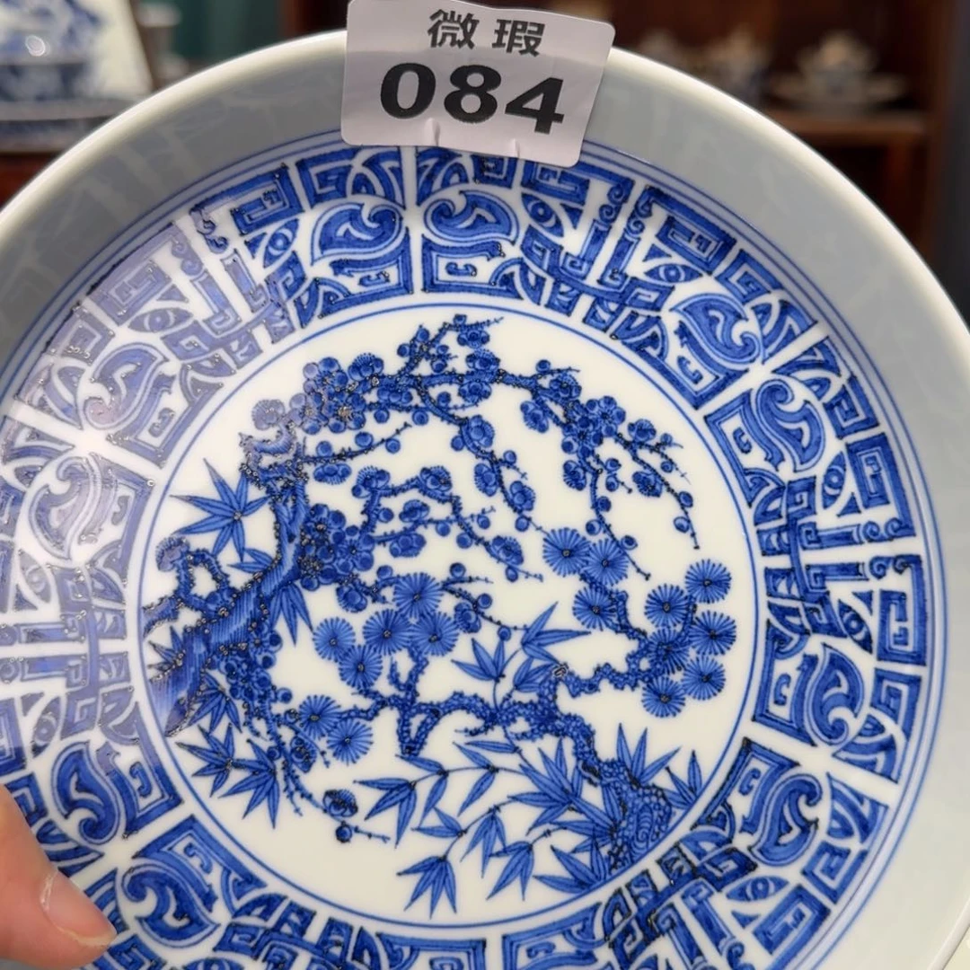 S****e青花雯华堂手绘壶承微瑕