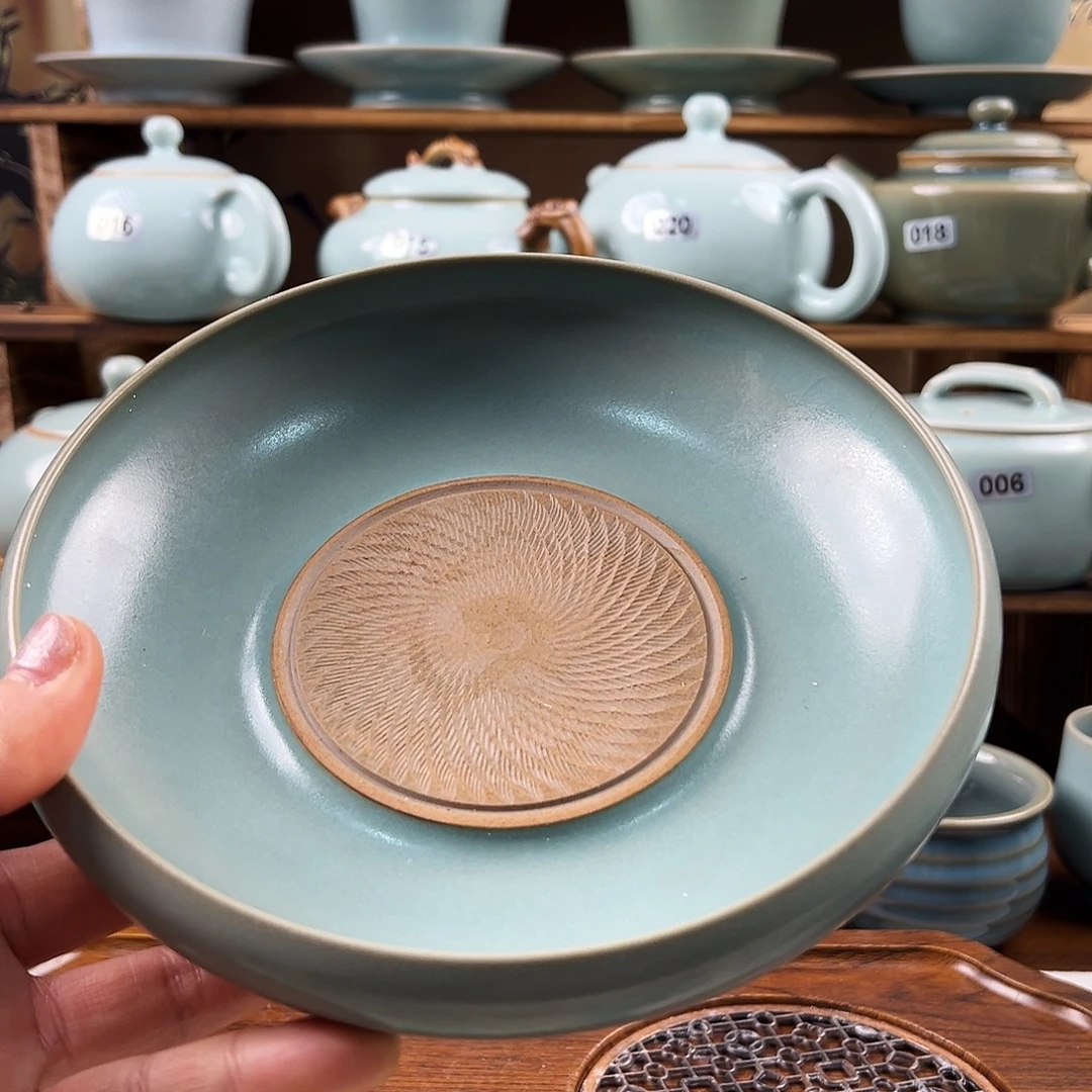 仿古釉重工二级壶承