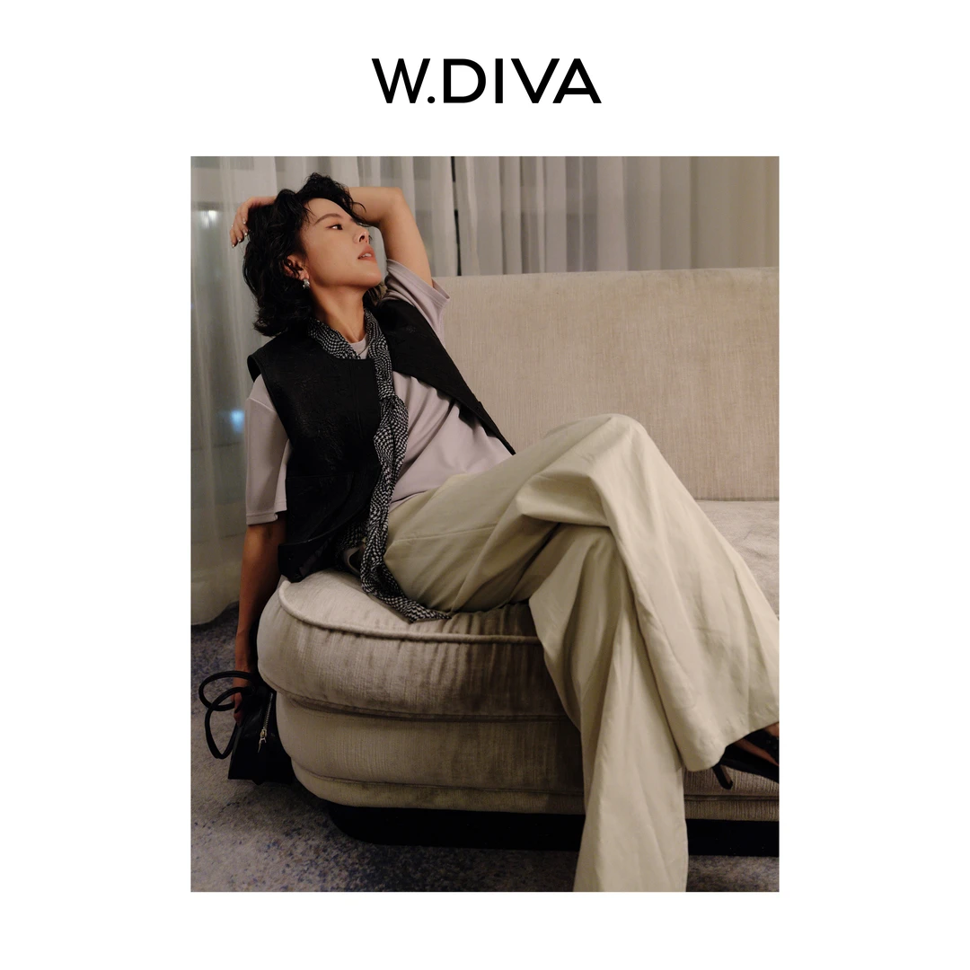 W.Diva【拂晓】日本进口莱赛尔直筒裤松弛感休闲裤慵懒51K051373