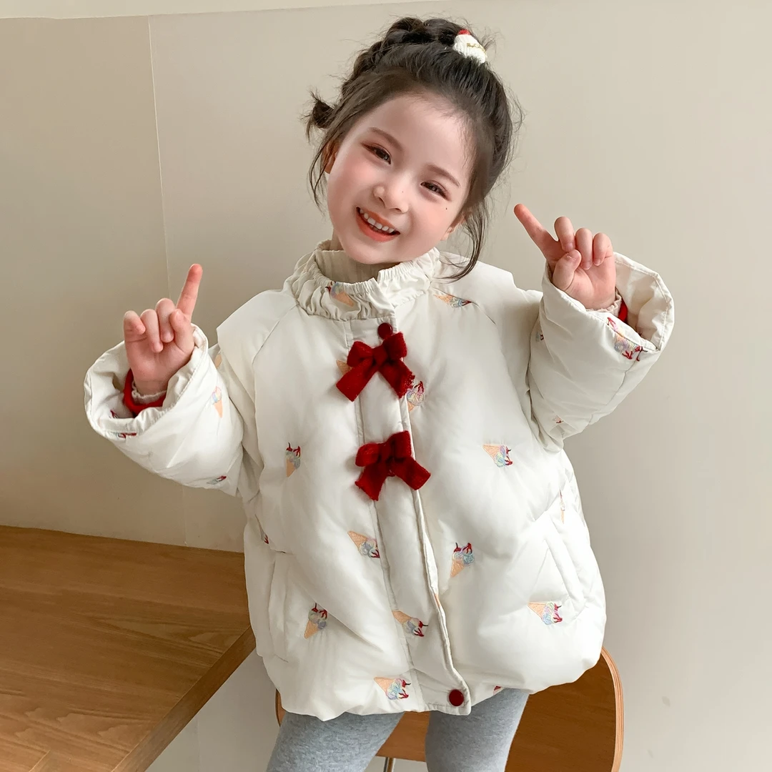 女童羽绒服冬季2025新款韩版儿童白鸭绒外套加厚宝宝冬装羽绒衣潮