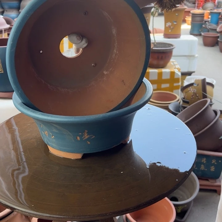 紫砂宜兴紫砂花盆蓝票口27+27