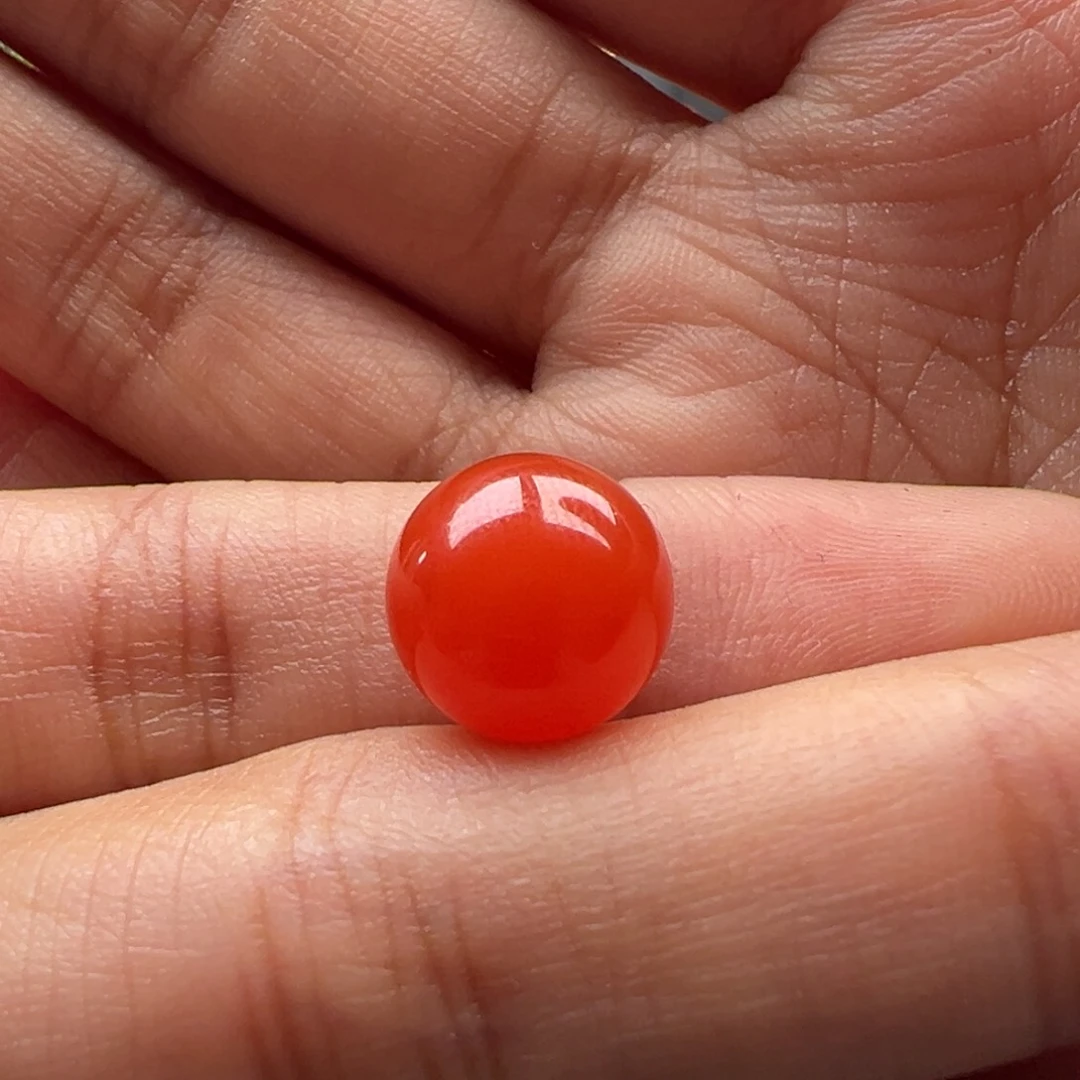 南红玛瑙圆珠11.3未镶嵌虎**威