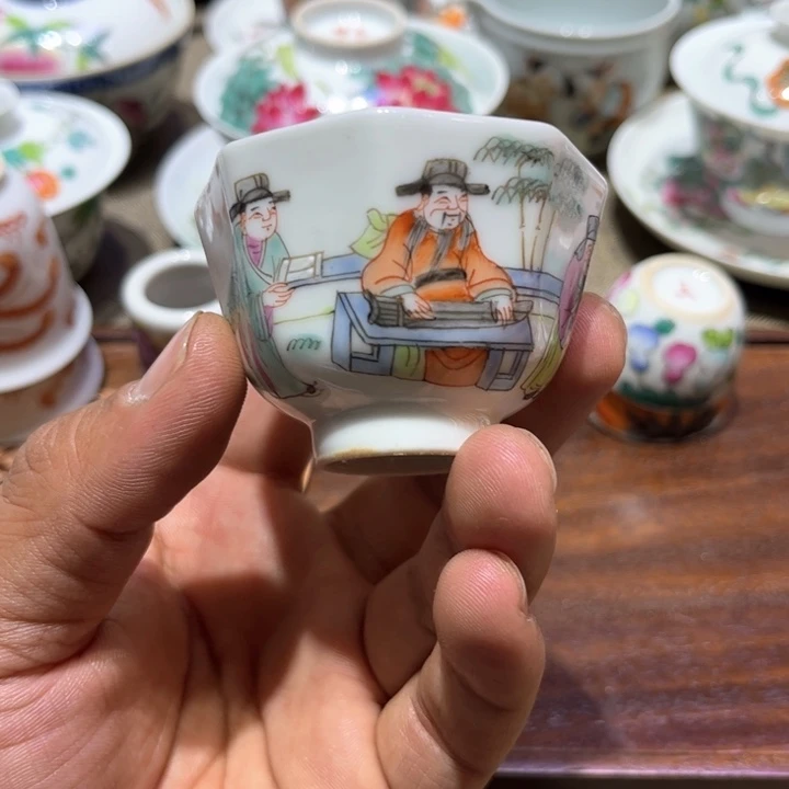 纯手绘精品盖碗杯
