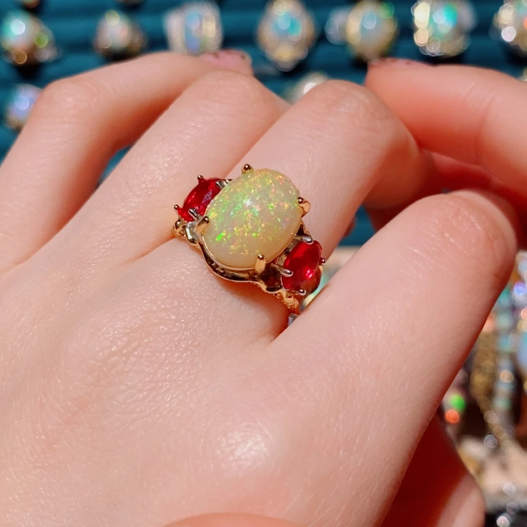 欧泊欧泊戒指银S925镶嵌