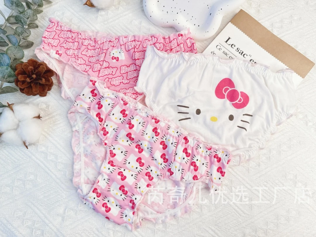 Z家Hello Kittty三角裤女童三角内裤印花宝宝舒适内裤棉卡通女宝