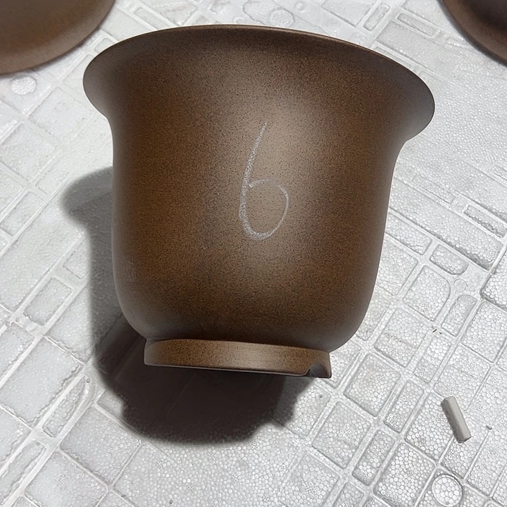 天****紫砂花盆柴烧新款金钟6号