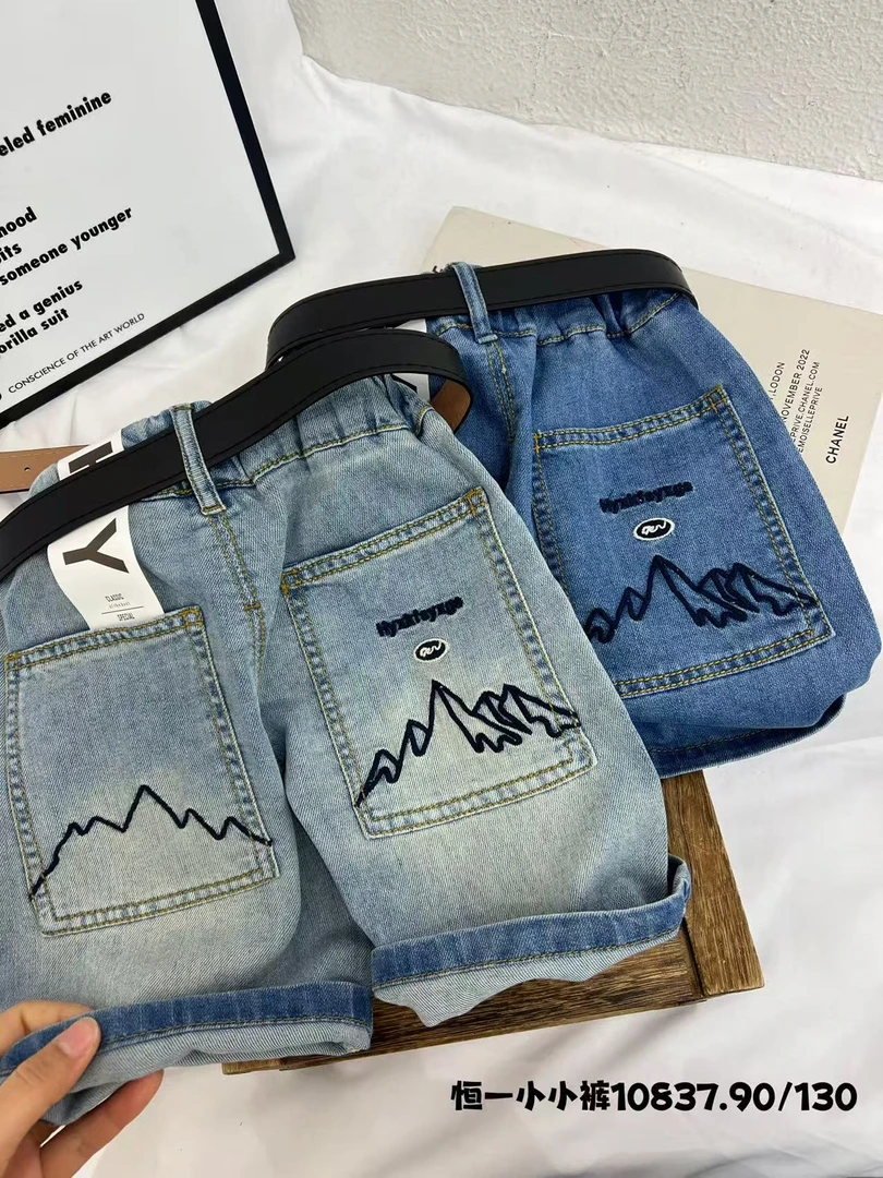 Q29。10837 儿童牛仔裤中裤休闲百搭