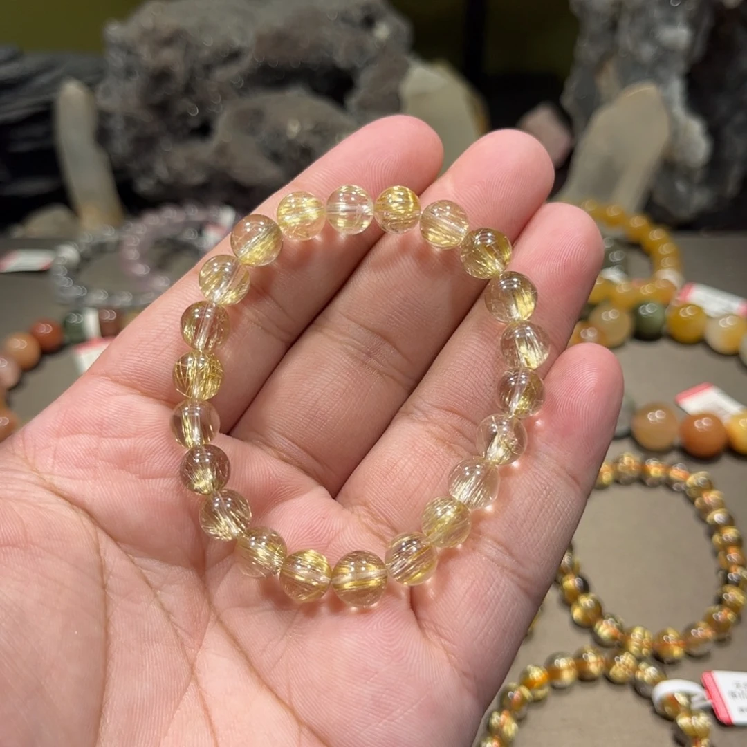 萌***妈手串未镶嵌水晶发晶