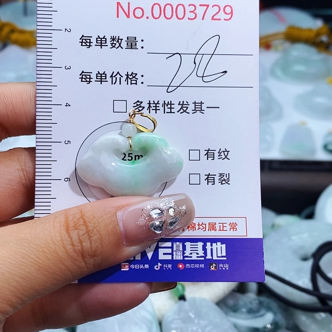 翡翠未镶嵌颈饰3729