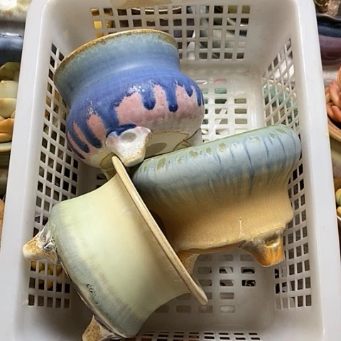 紫砂花盆164微瑕品口径7到8左右