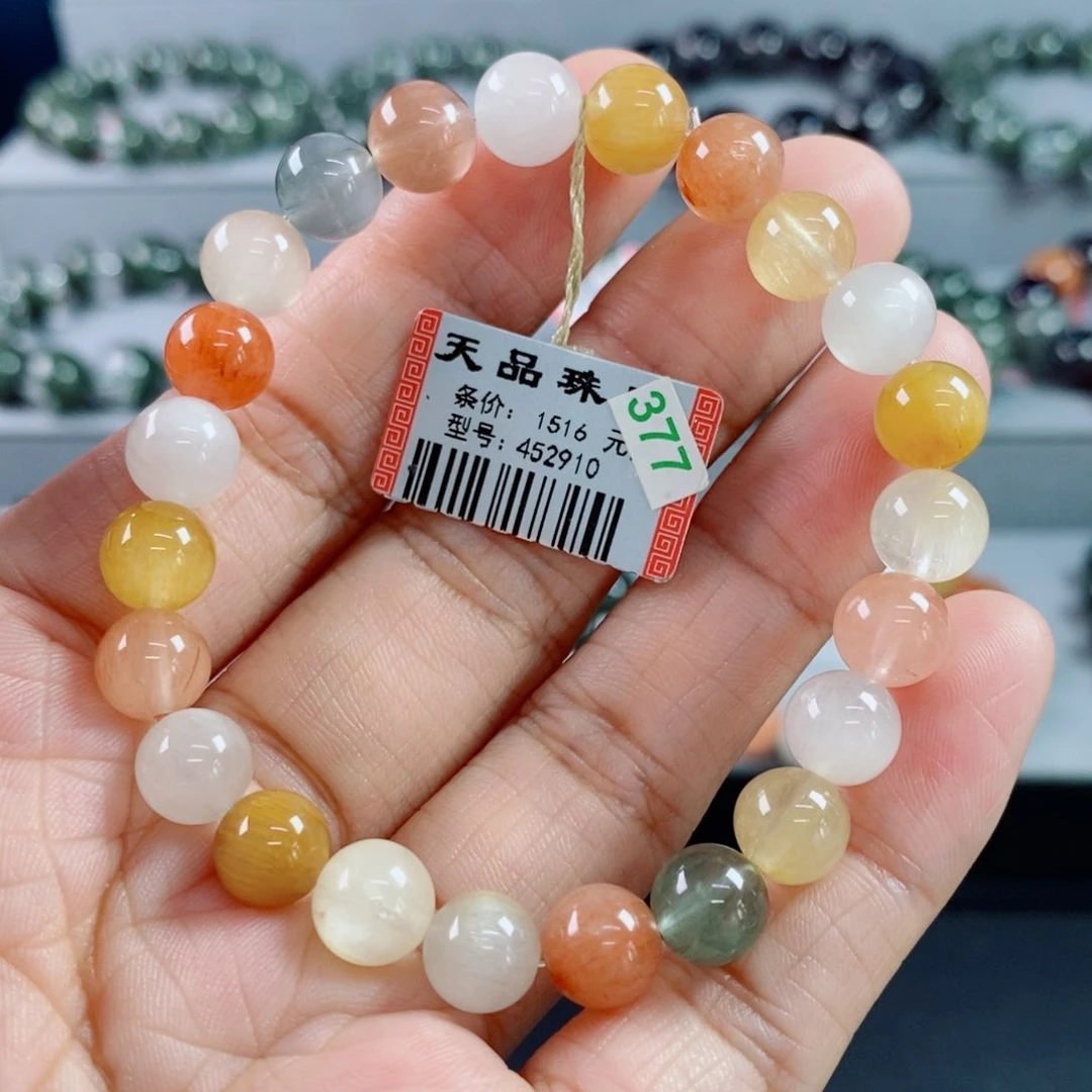 水晶手链未镶嵌彩兔毛手链452910