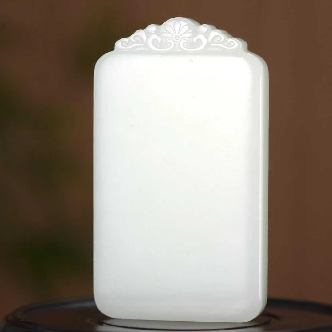 Lot28.和田白玉平安牌/023804/拍宝