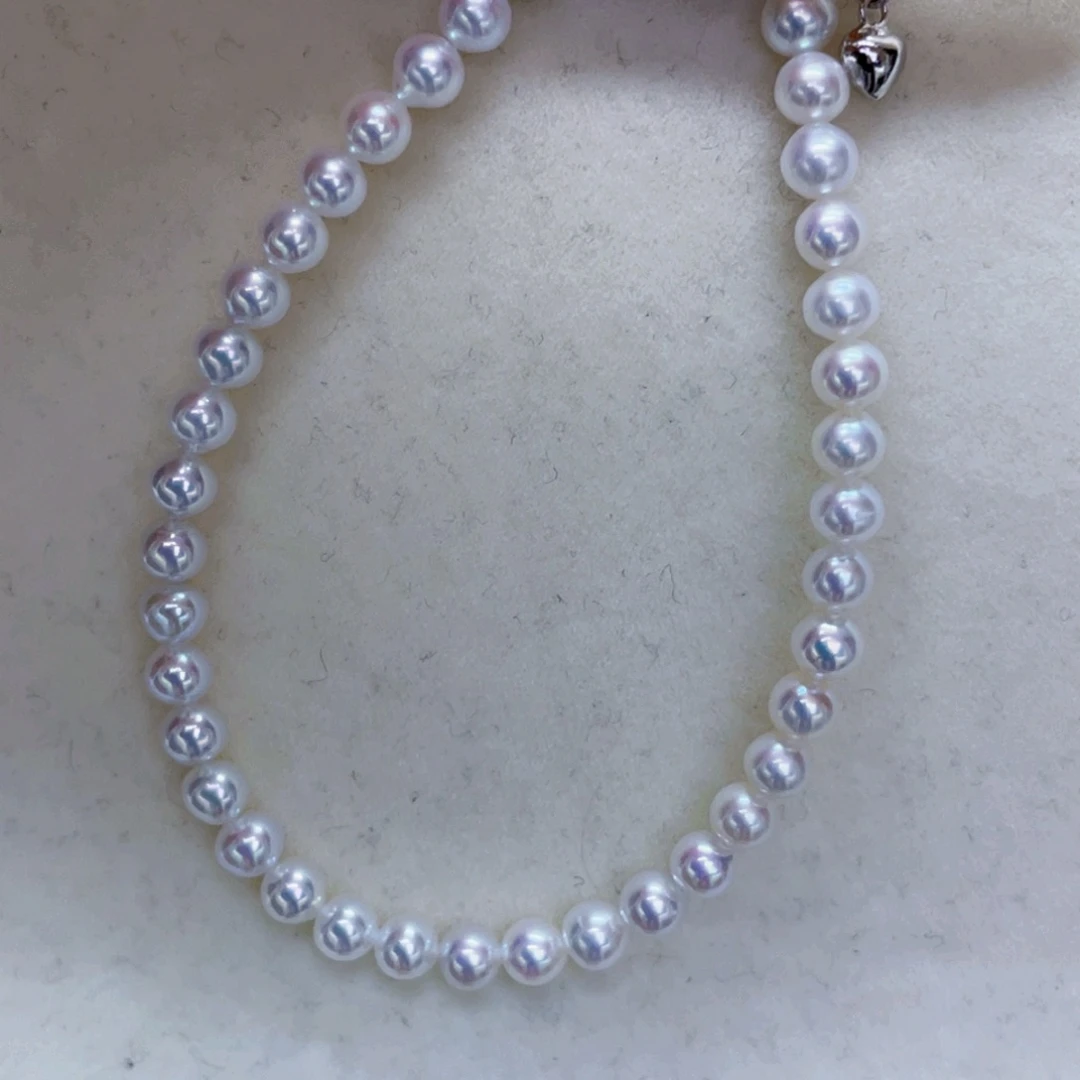 ****七淡水珍珠手链银S925镶嵌