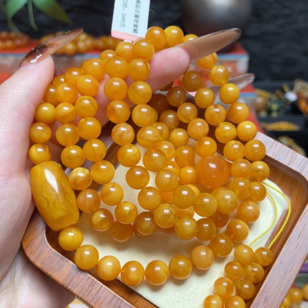 蜜蜡未镶嵌颈饰手串