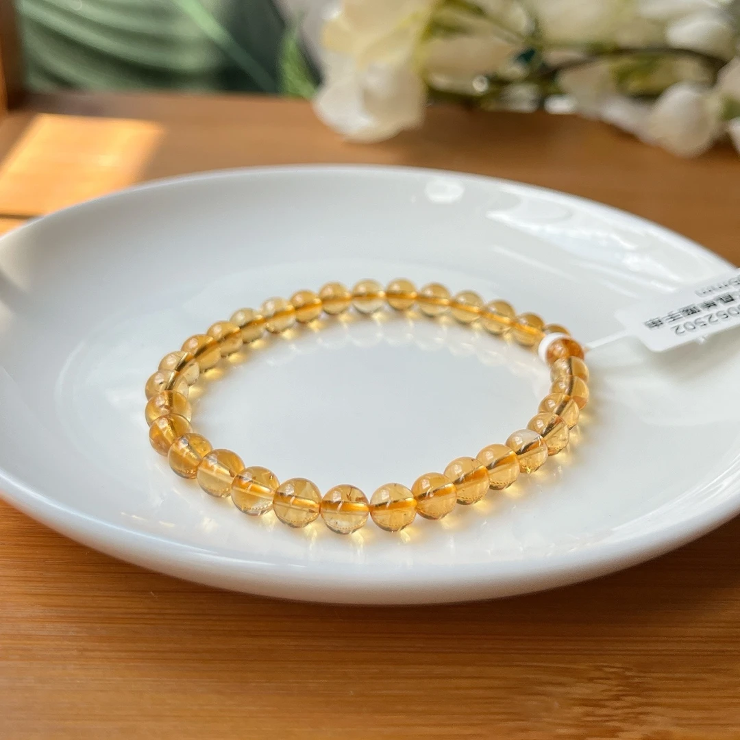 【珠宝厂长】约6mm黄水晶单圈手串