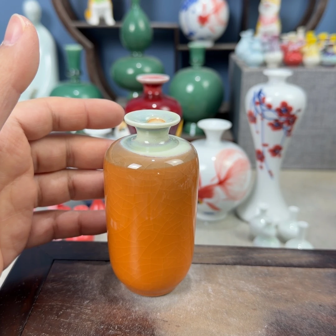陶瓷手工小花器摆件