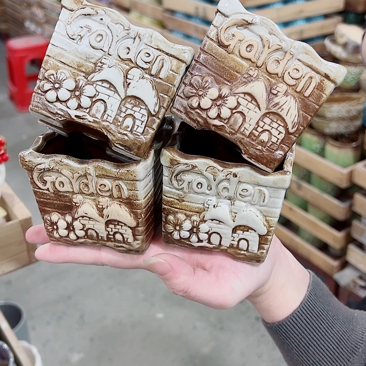 有孔，凑单福利满10元发货陶瓷多肉花盆！