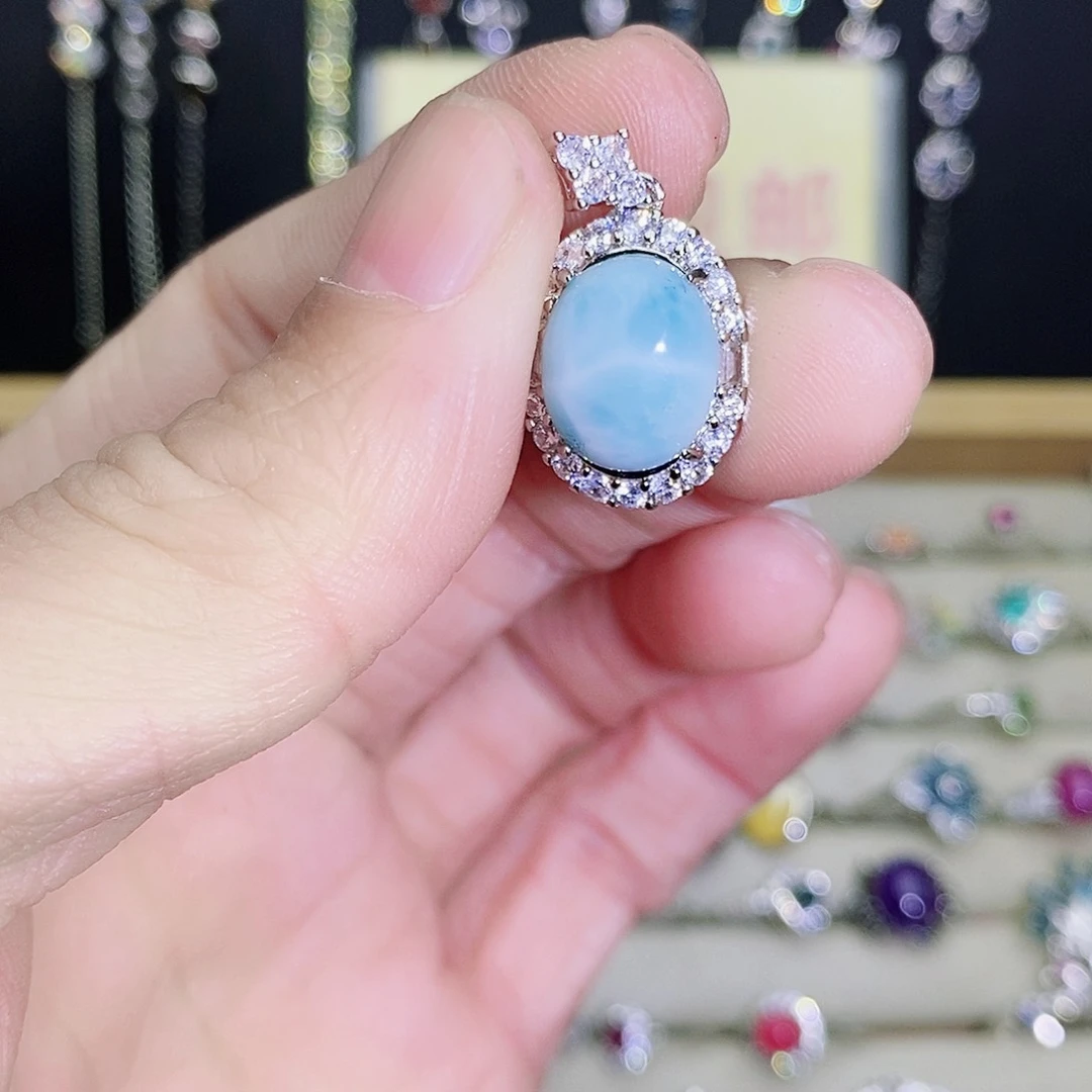 未镶嵌针钠钙石（海纹石）吊坠(不含链)