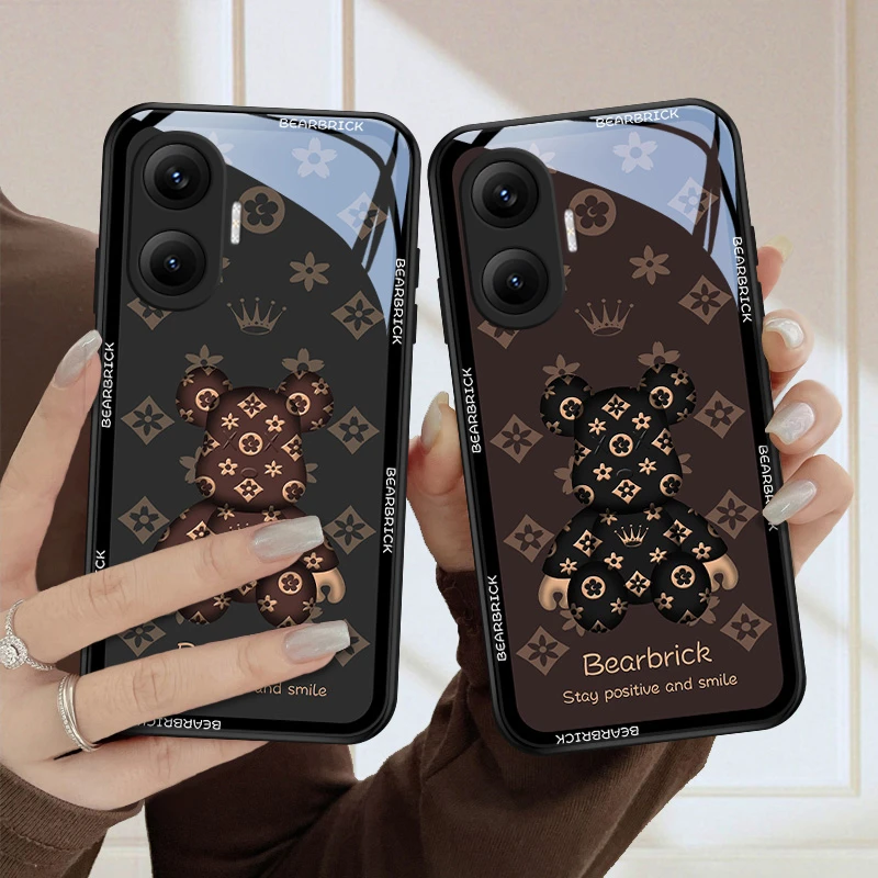 老花熊适用红米Turbo4Pro手机壳红米Turbo4玻璃创意网红新款镜面