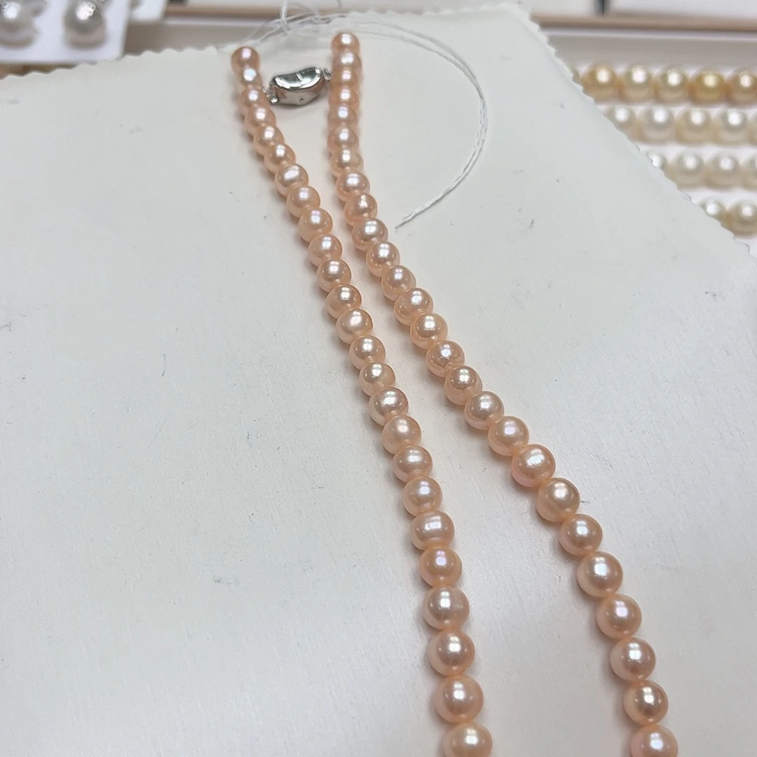 颈饰未镶嵌淡水珍珠6-8内 无核