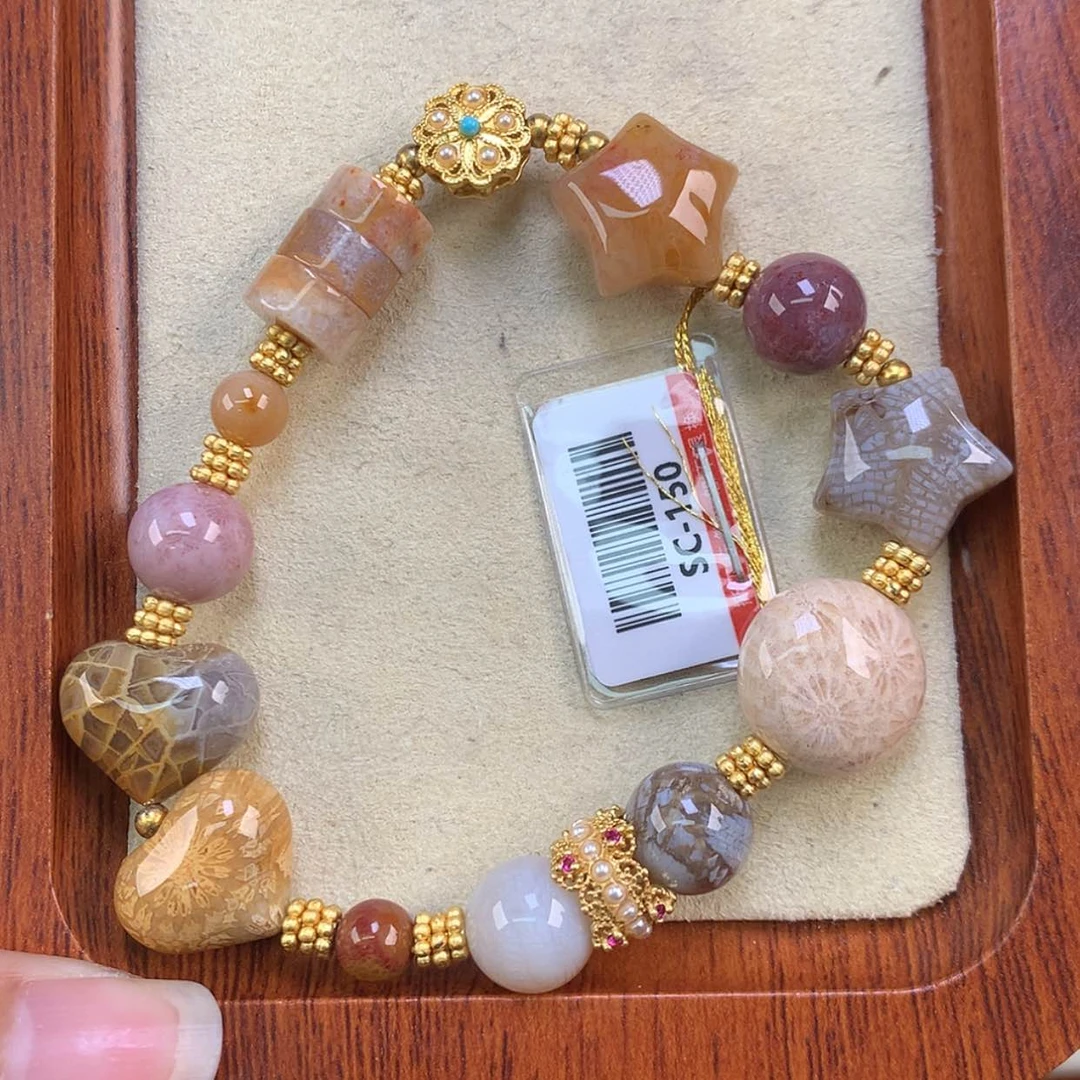 【闪购商品】颈饰未镶嵌硅化珊瑚（珊瑚玉）82号原价150米漏