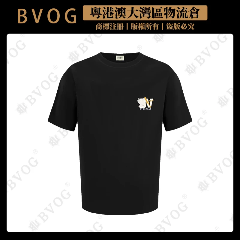 BVOG【高定男装】【和平鸽】温变刺绣男士短袖BV524