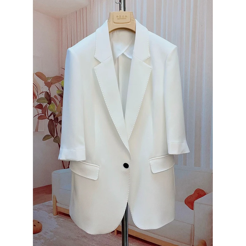 【芊芊推荐】七分袖9色夏款小西装平驳领外套半薄款高级西服女