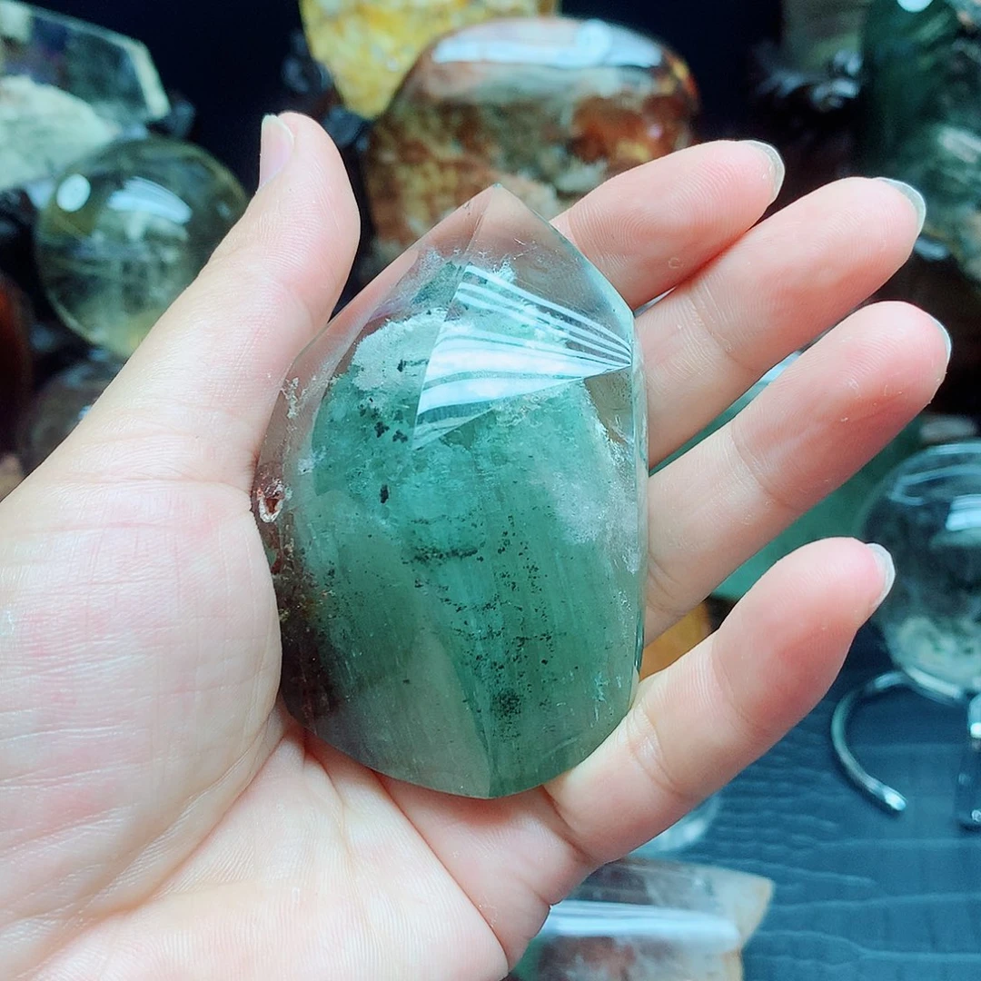 桃***逃水晶珠宝半成品未镶嵌