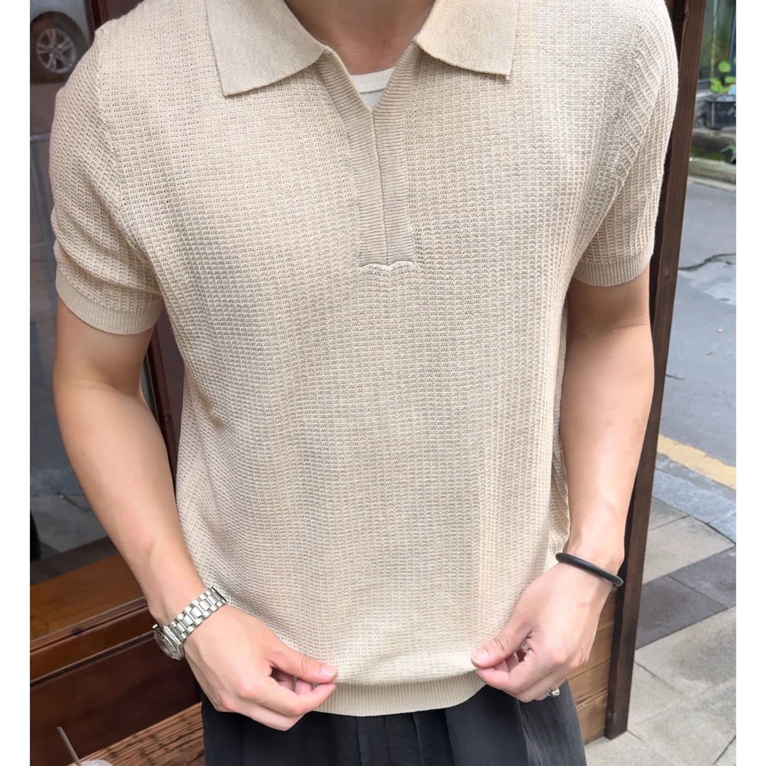 【西瓜Seegua】高级肌理感百搭简约POLO短袖T恤XG0617