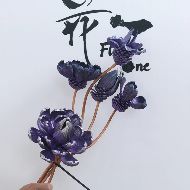 【花一专属】紫色系手工干花永生花简约家居装饰高级摆件装饰