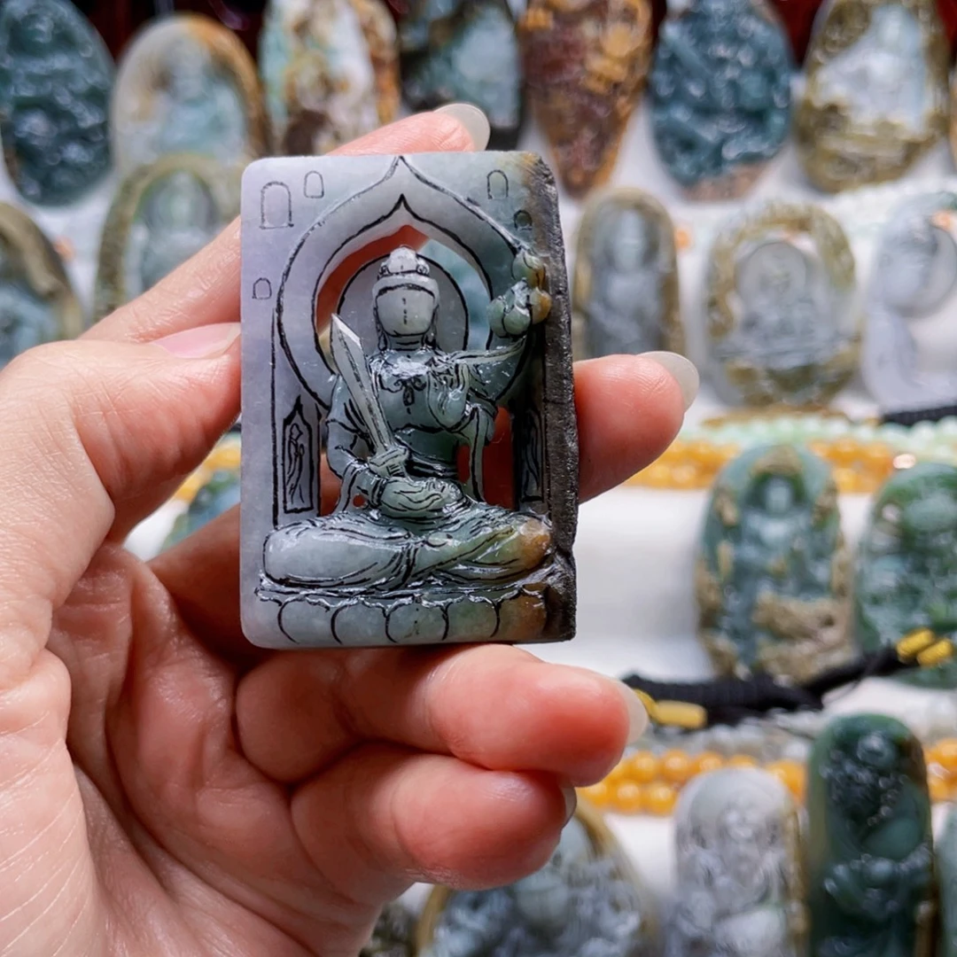 红***두定制翡翠未镶嵌翡翠定制料