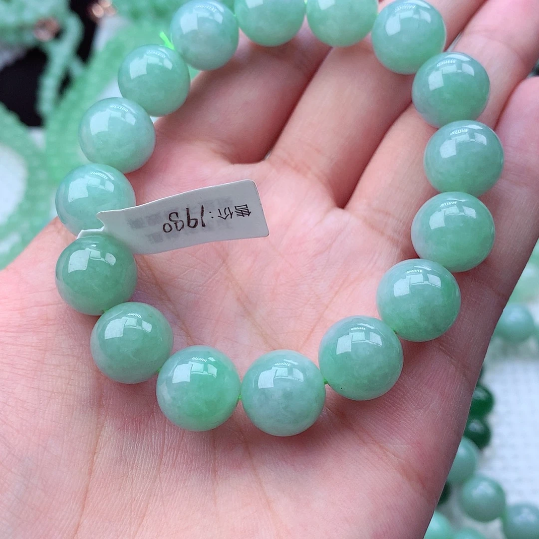 翡翠未镶嵌毛衣链卡12.6