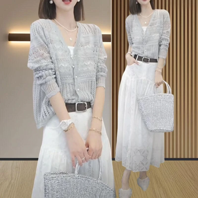 大码高级感时髦上衣半身裙两件套气质显瘦2025年夏季新款女装宽松